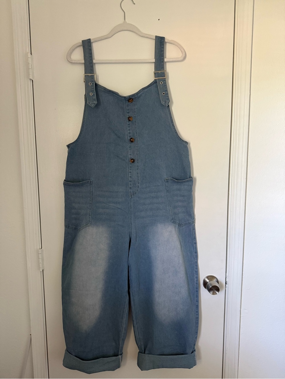 Light Blue Denim Overalls Jumpsuit